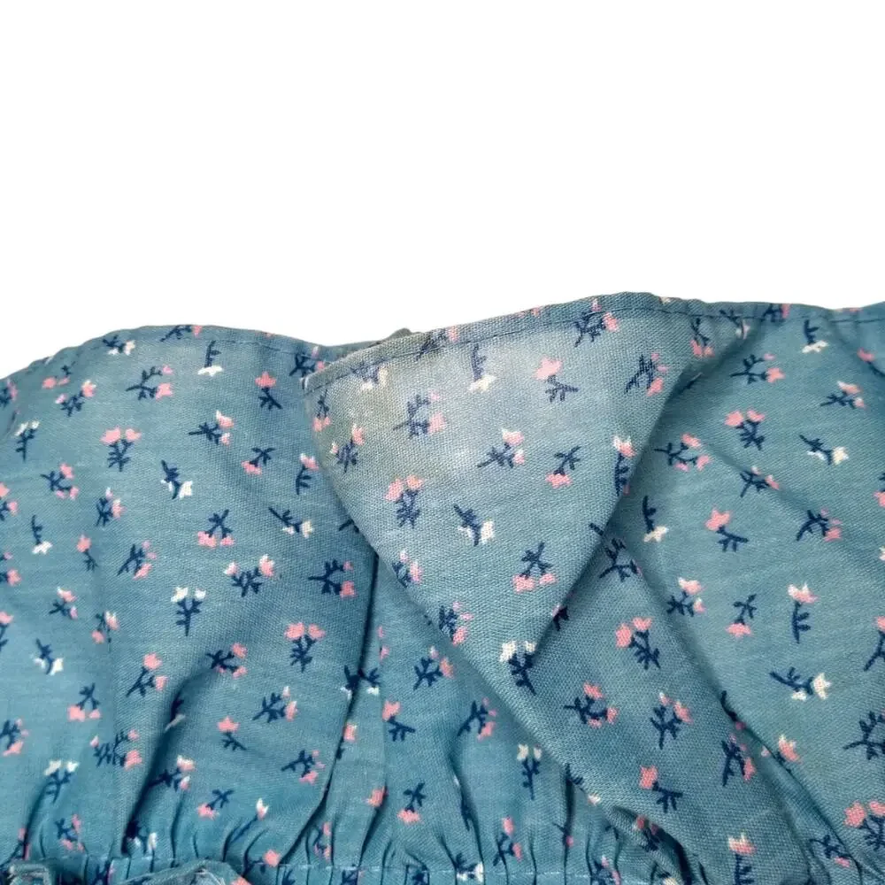80's Vintage Quilted Floral Standard Pillow Sham Ruffles lace CottageCore